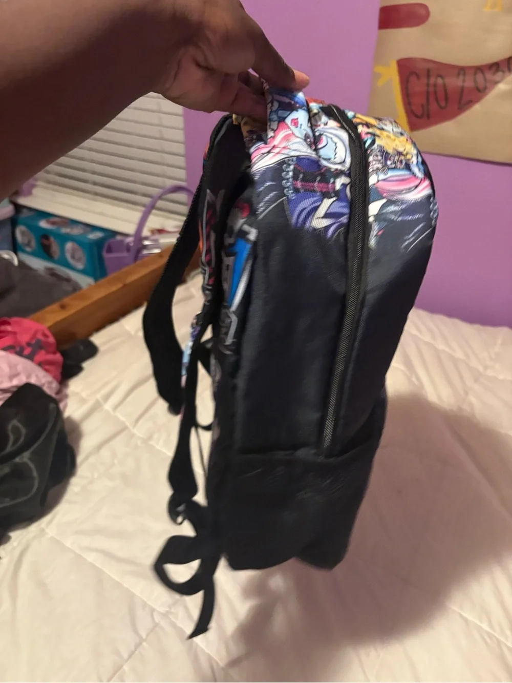 Monster High Character Backpack - Black with Multicolor Print